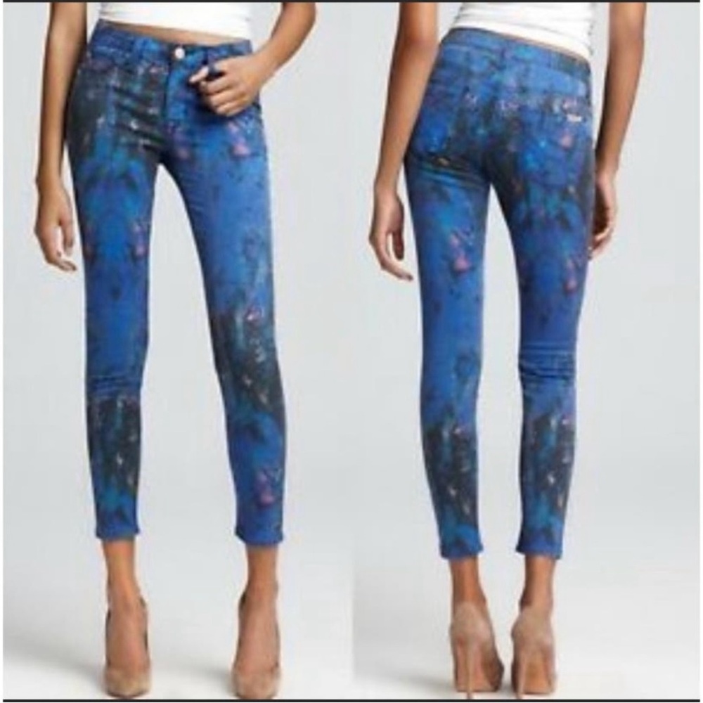 Hudson Tie Dye Nico Nebula Mid-Rise Super Skinny Jeans  Size 24 NWT